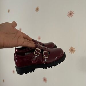 GAP Burgundy Kids Dress Shoes with Buckles